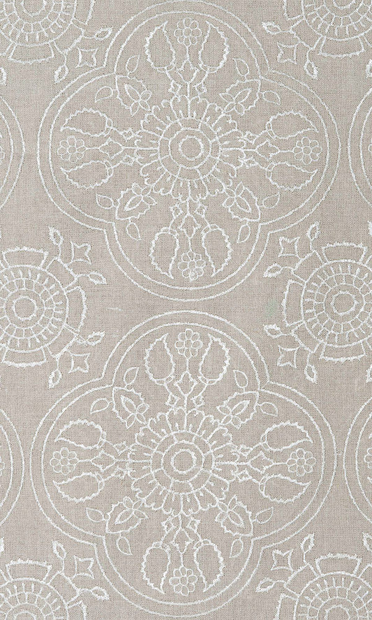 Custom Natural Linen Home Décor Fabric Sample (Brown)