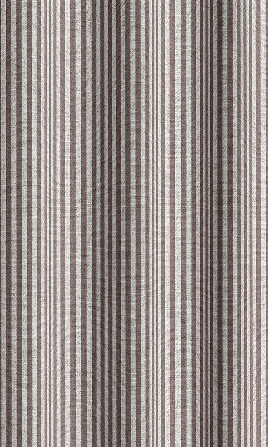 Custom Striped Print Home Décor Fabric Sample (Plum Purple)