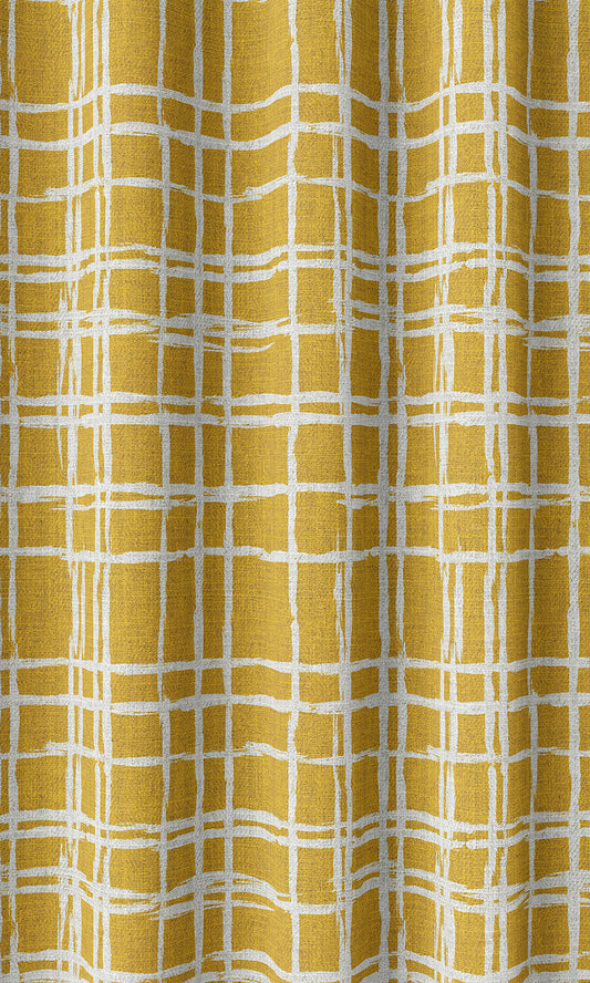 Custom Abstract Print Home Décor Fabric By the Metre (Yellow/ White)