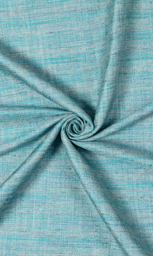 Faux Silk Curtain Panels (Turquoise Blue)