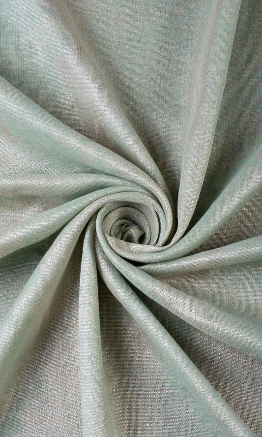 Textured Curtains (Seafoam Green/ Gold)