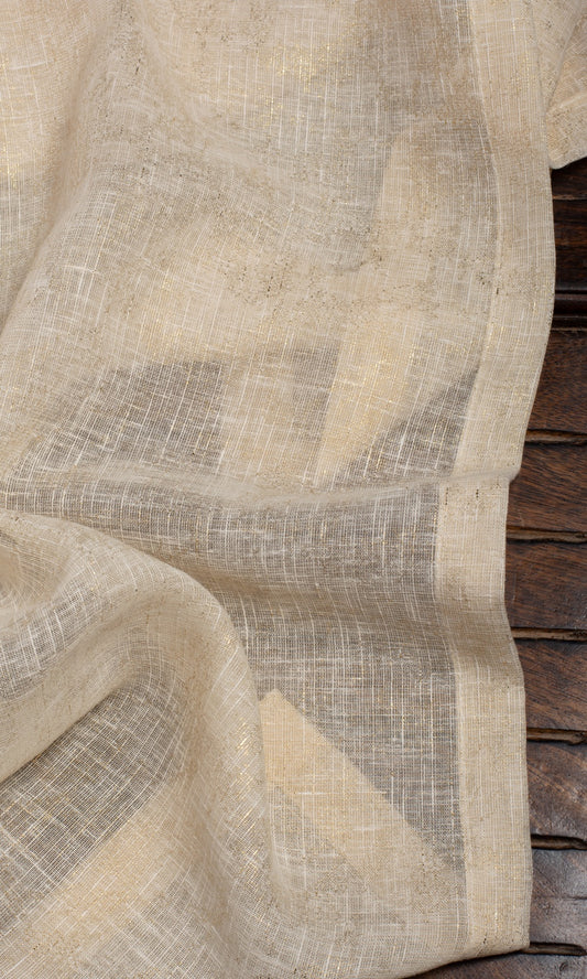 Textured Sheer Home Décor Fabric Sample (Beige)