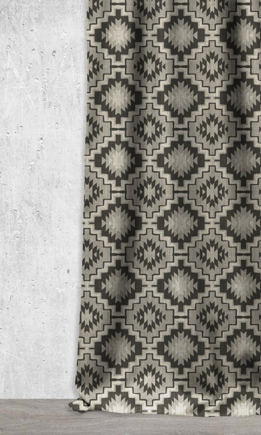 Custom Home Décor Fabric Sample (Grey/ Black)