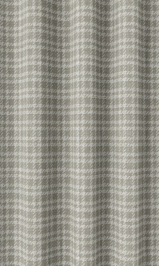 Check Patterned Home Décor Fabric Sample (Grey/ White)