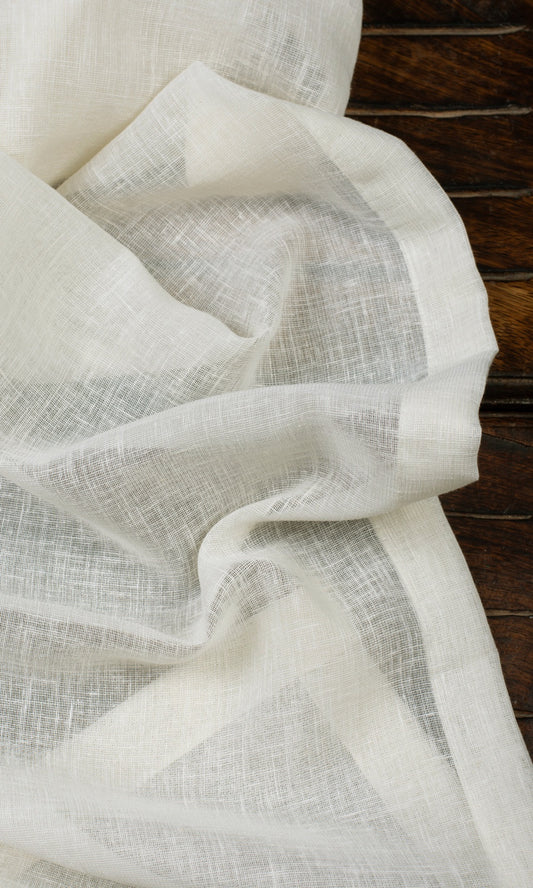 Sheer Home Décor Fabric By the Metre (Cream/ Milky White)