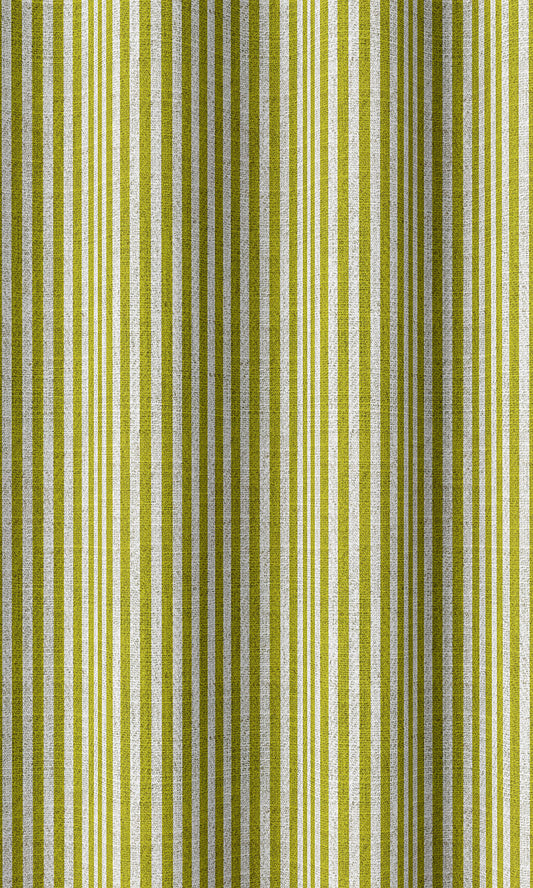 Modern Striped Custom Home Décor Fabric By the Metre (Apple Green)