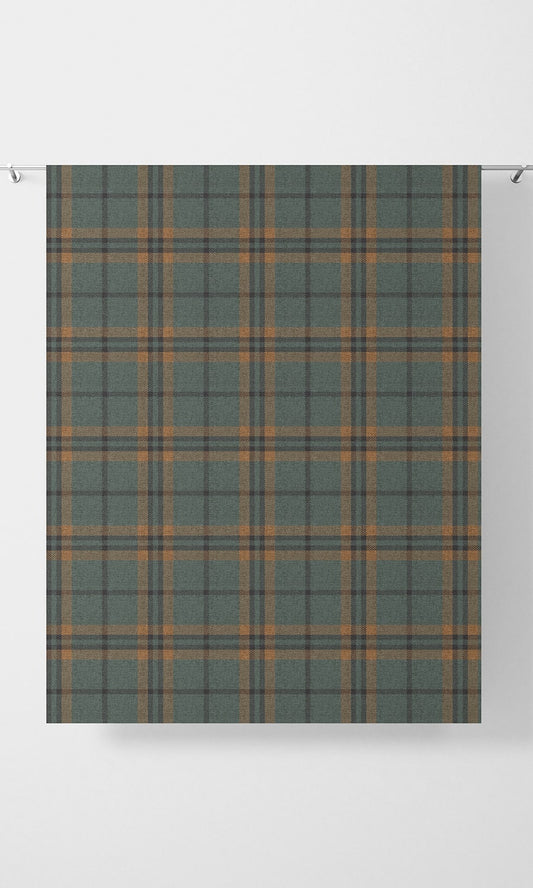 Plaid Home Décor Fabric By the Metre (Teal/ Mustard)