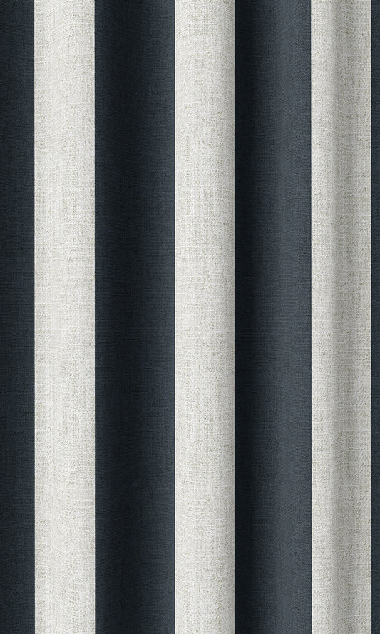 Striped Print Curtain Panels (Blue/ White)