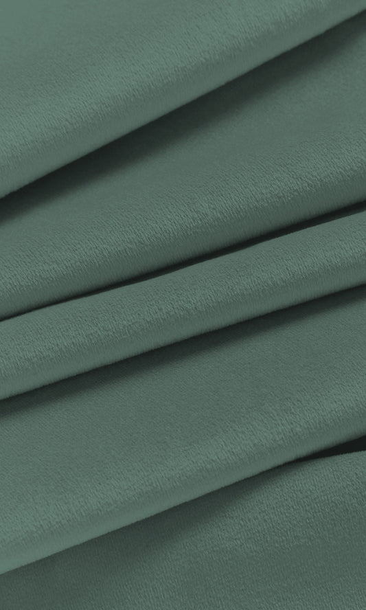 Velvet Home Décor Fabric Sample (Turkish Blue/ Green)