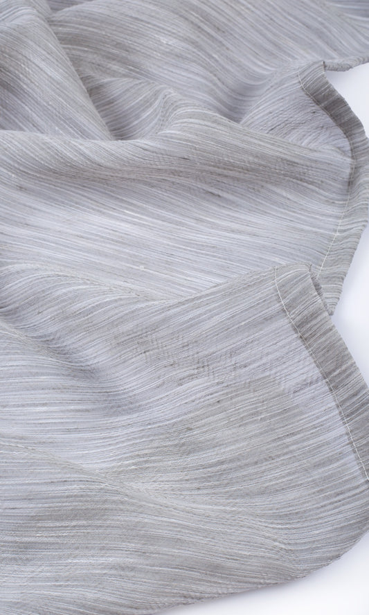 Textured Sheer Home Décor Fabric Sample (Heather Gray)