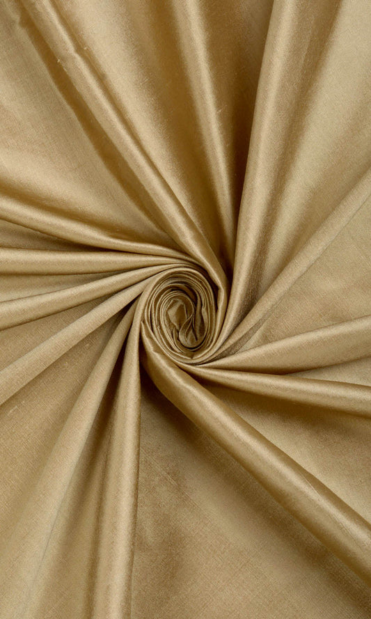 Custom Silk Home Décor Fabric Sample (Golden Beige/ Ochre Yellow)