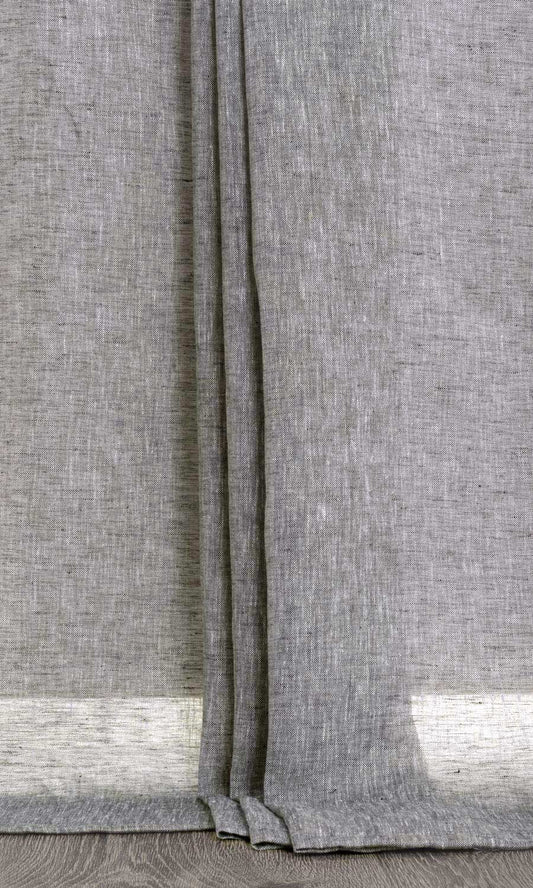 Linen Sheer Curtain Panels (Grey)