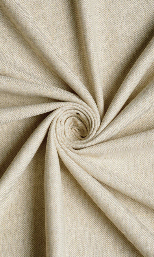 Herringbone Textured Home Décor Fabric By the Metre (Beige)