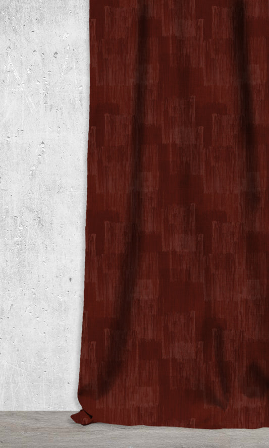 Watercolor Effect Home Décor Fabric By the Metre (Burgundy Red)