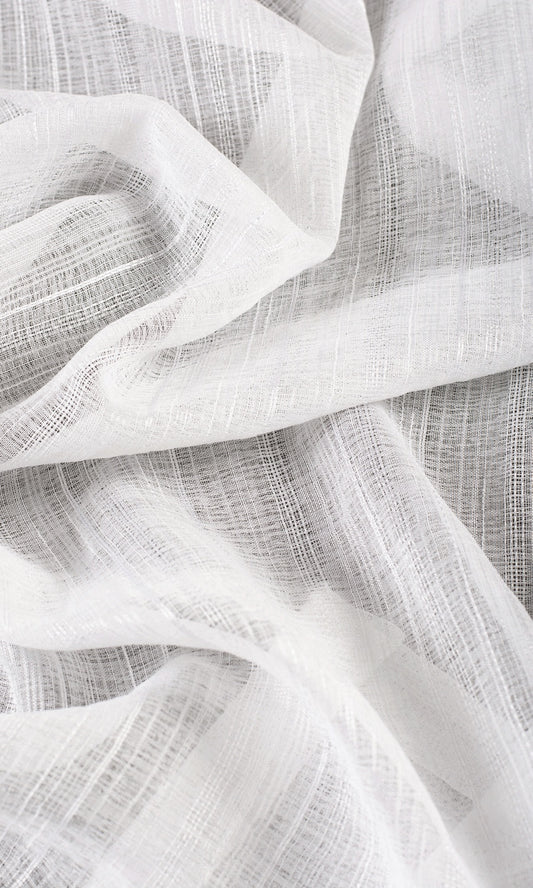 Textured Sheer Home Décor Fabric Sample (White)