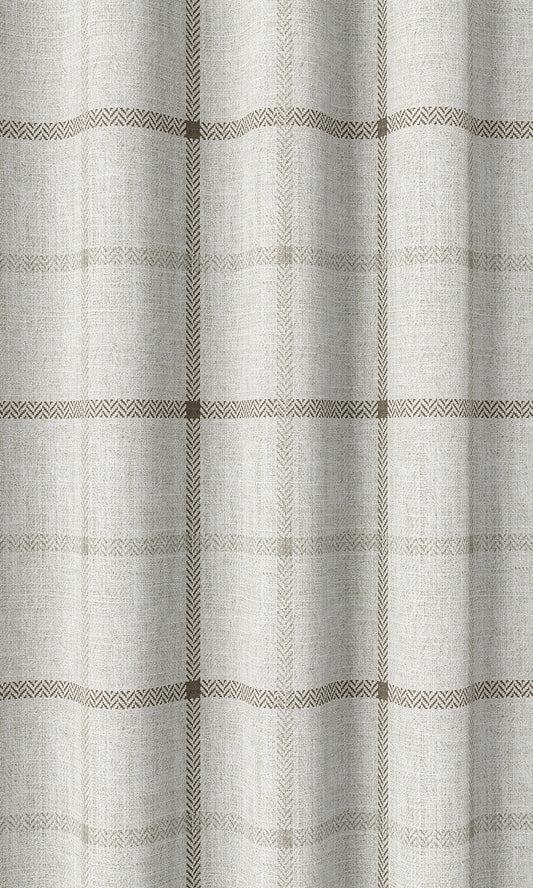 Modern Striped Print Home Décor Fabric Sample (White/ Beige)