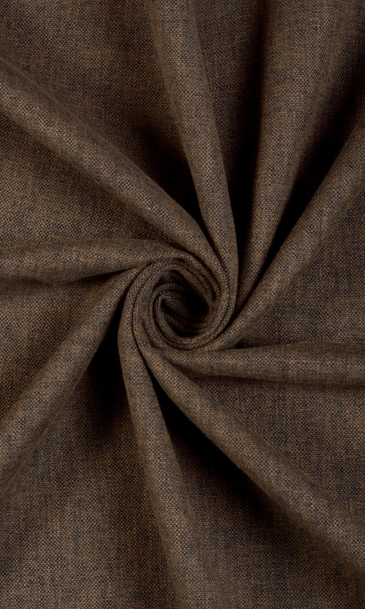 Poly-Linen Custom Drapery (Umber Brown/ Cedar Brown)