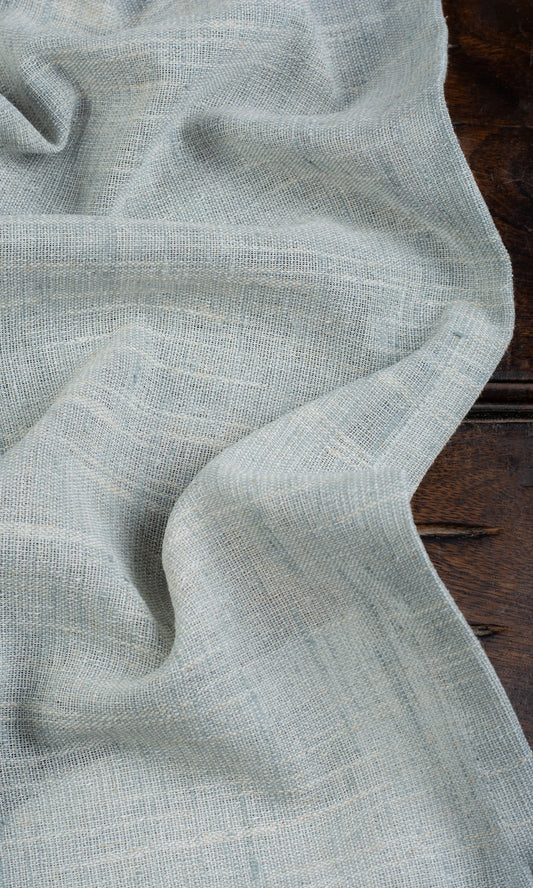 Semi-Sheer Linen Texture Home Décor Fabric By the Metre (Aqua Blue)