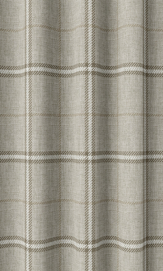 Modern Striped Print Home Décor Fabric Sample (Warm Grey/ Beige)