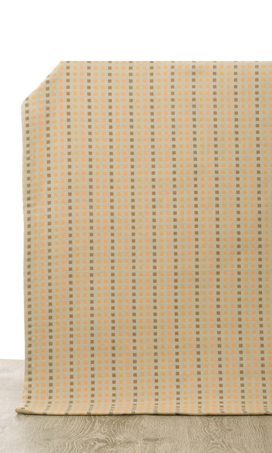 Made to Measure Cotton Drapes (Beige/ Grey)