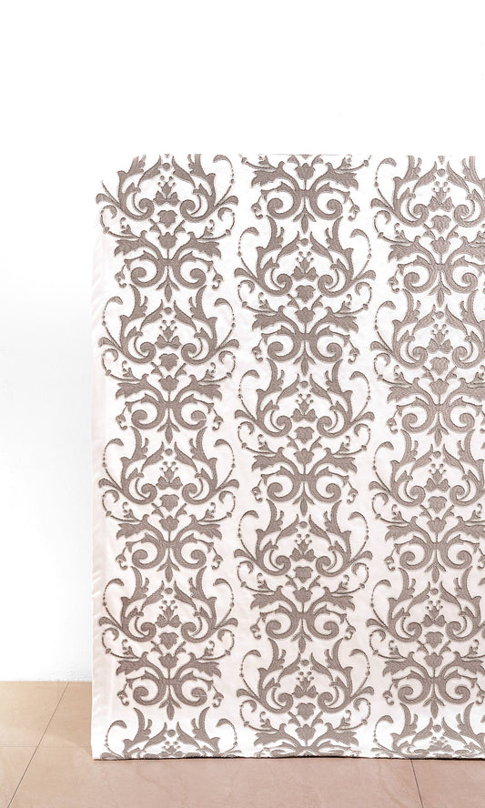 Custom Home Décor Fabric By the Metre (White/ Grey)