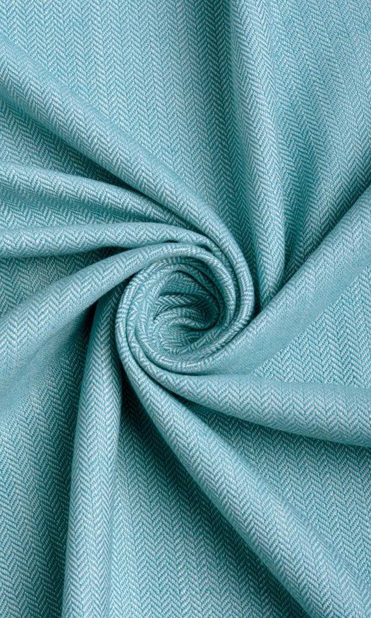 Herringbone Textured Drapes & Curtains (Blue)