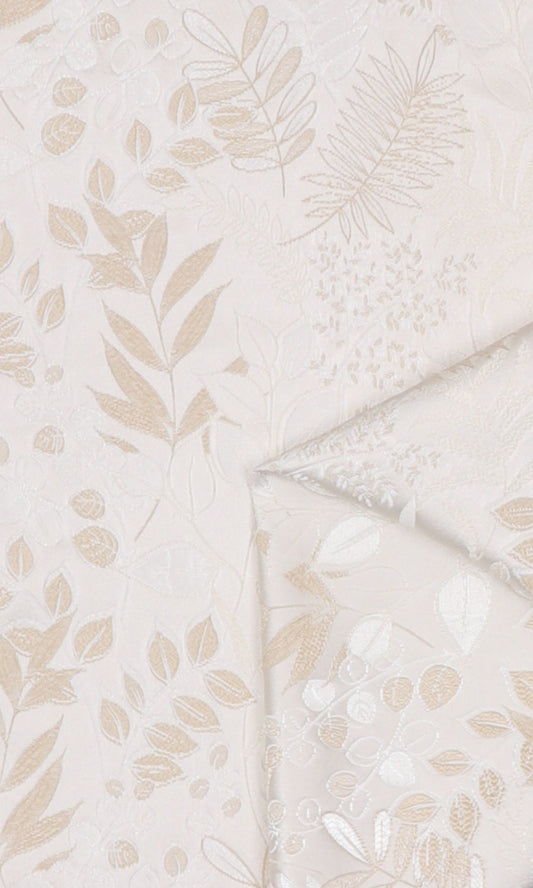 Botanical Drapery (White/ Ivory)