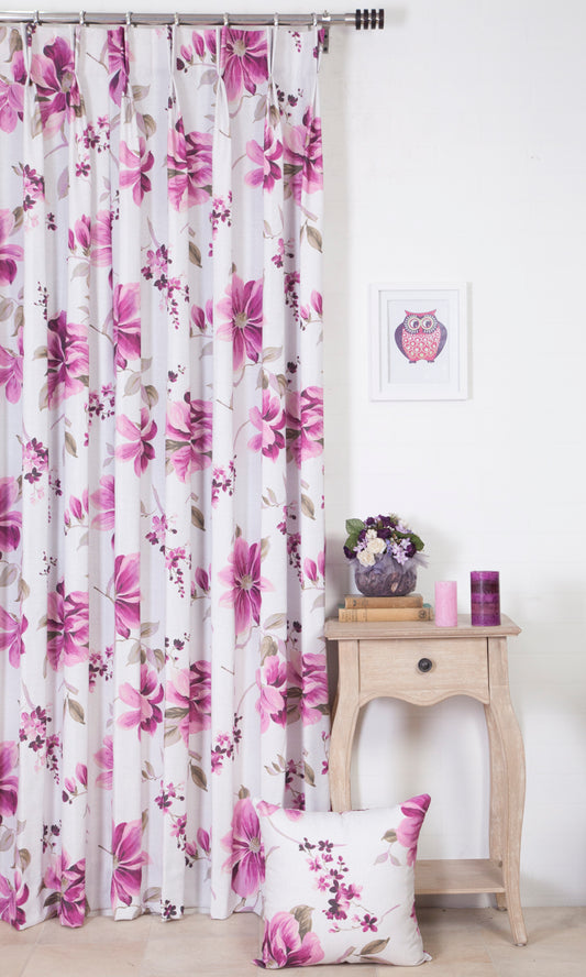 Floral Curtains (Pink/ Purple)