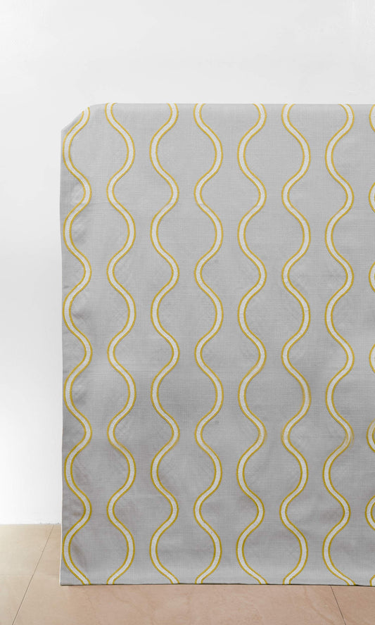 Custom Window Drapes/ Curtains (Gray/ Yellow/ Green)