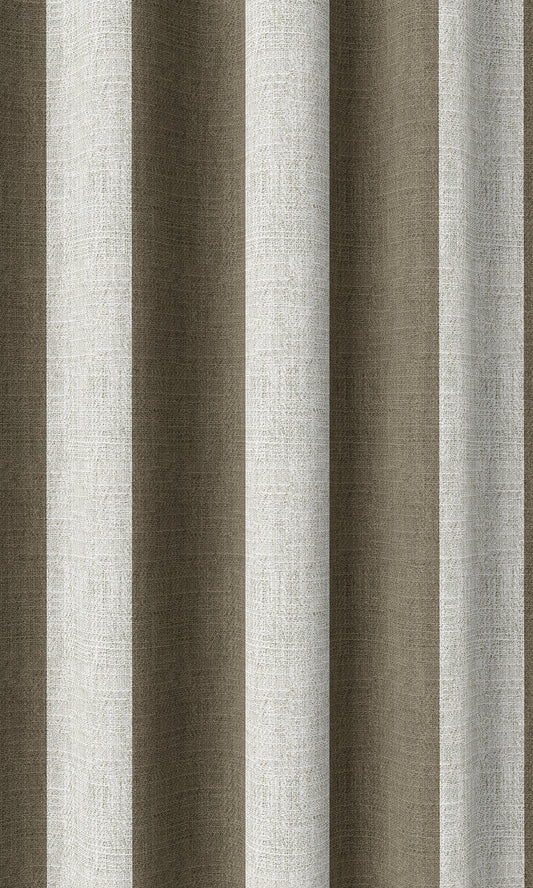 Striped Print Drapes (Mocha Brown/ White)