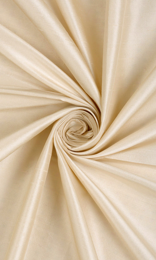 Shantung Silk Custom Home Décor Fabric Sample (Pale Beige)