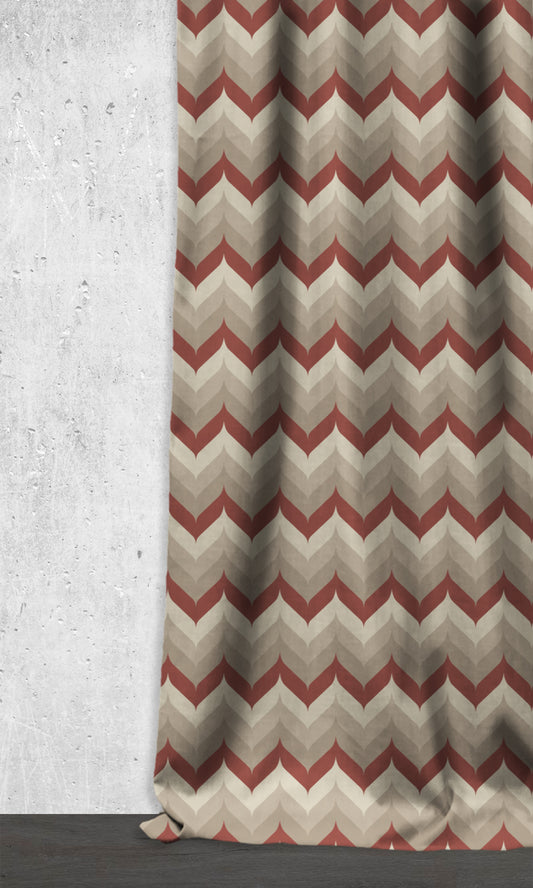 Light Blocking Home Décor Fabric By the Metre (Red/ Beige/ Pale Grey)