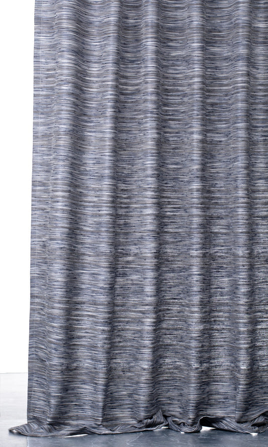 Faux Silk Curtains (Grey/ Blue/ Black)