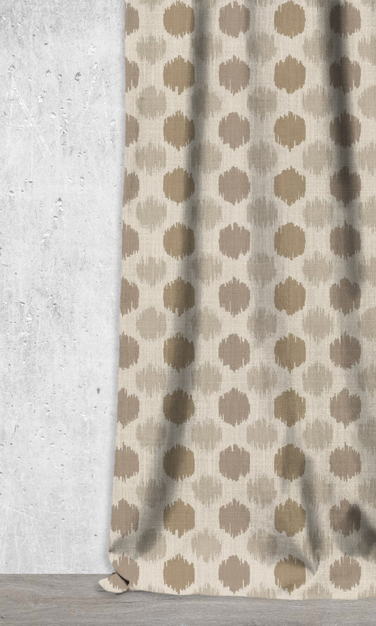 Printed Home Décor Fabric Sample (Ivory/ Brown/ Grey)