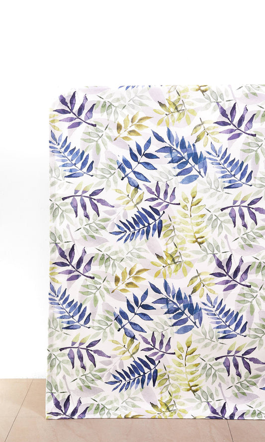 Floral Drapery (Purple/ Blue/ Green/ Gray)