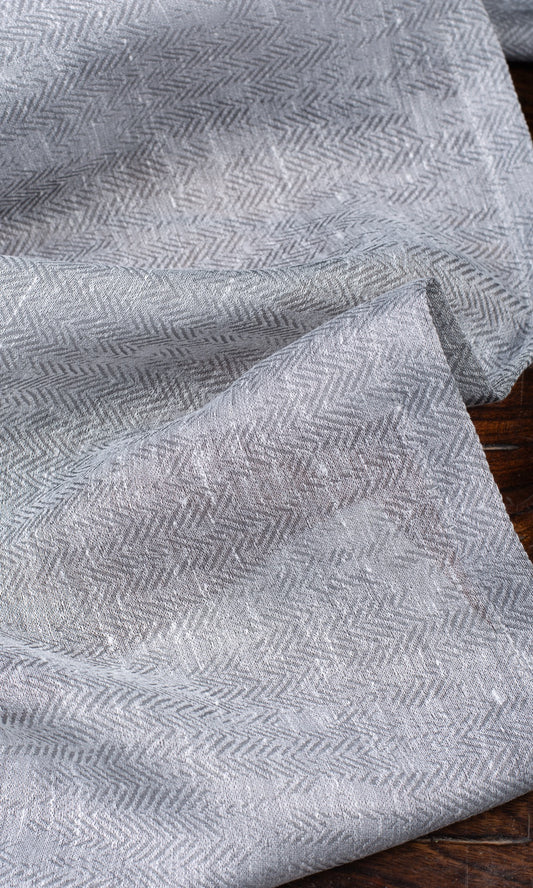 Chevron Textured Sheer Drapery (Cool Grey)